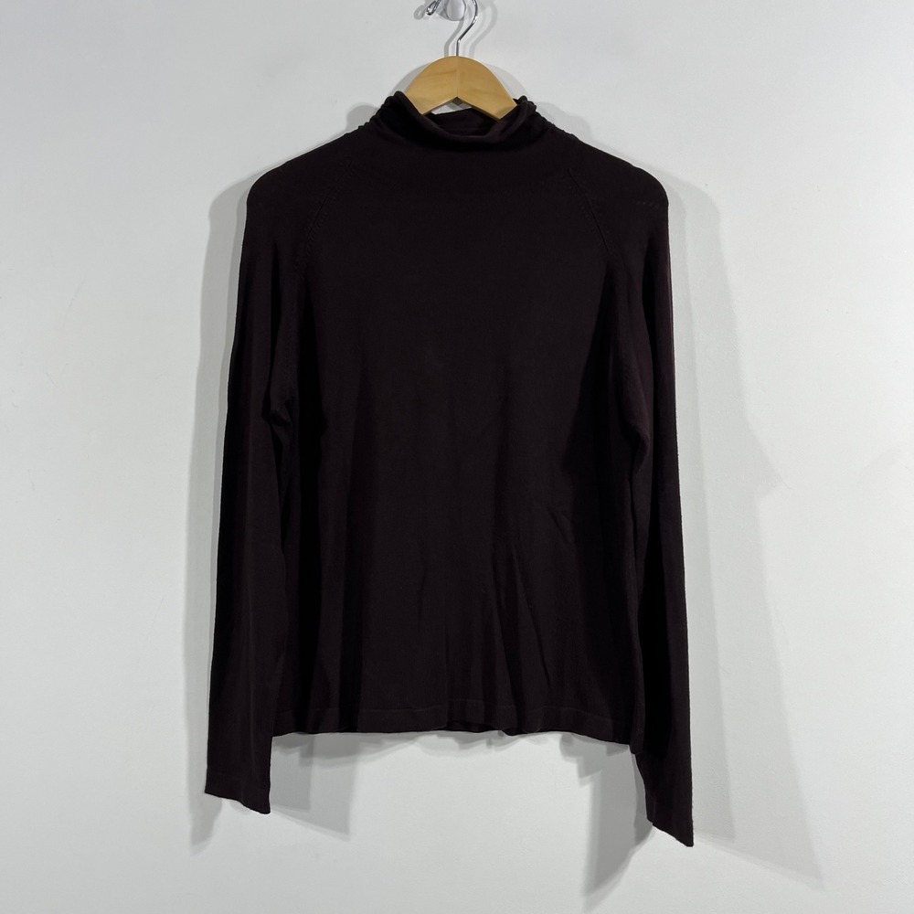 Orvis Heritage Old Money Capsule Brown Layering Turtleneck Sweater Womens Medium